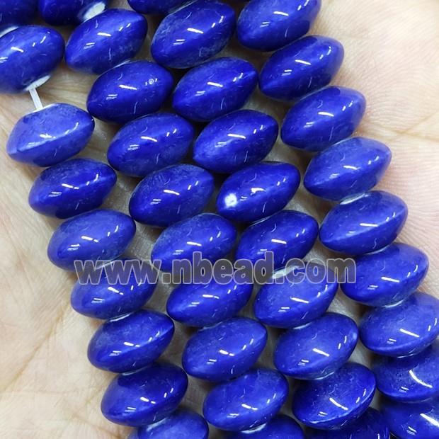 Lapisblue Lampwork Glass Bicone Beads