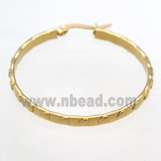 stainless steel Hoop Earrings, gold plated