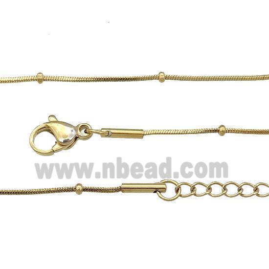 Stainless Steel Necklace Chain Gold Plated