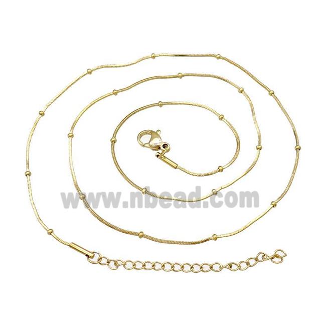 Stainless Steel Necklace Chain Gold Plated
