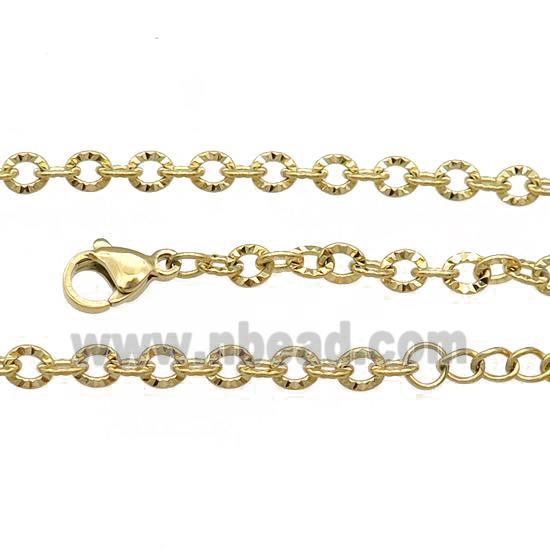 Stainless Steel Necklace Chain Gold Plated