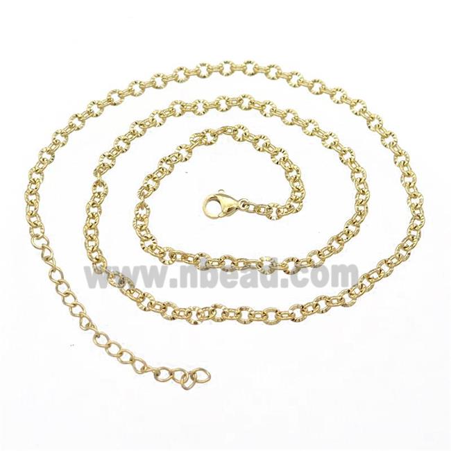 Stainless Steel Necklace Chain Gold Plated