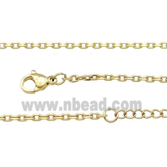 Stainless Steel Necklace Chain Gold Plated