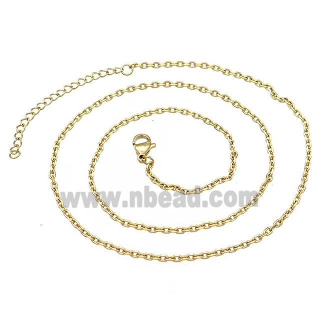 Stainless Steel Necklace Chain Gold Plated