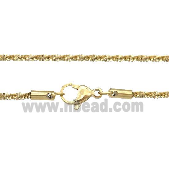 Stainless Steel Necklace Chain Gold Plated