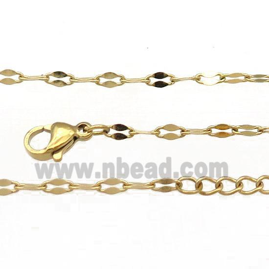 Stainless Steel Necklace Chain Gold Plated