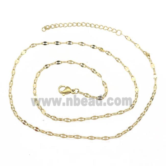 Stainless Steel Necklace Chain Gold Plated