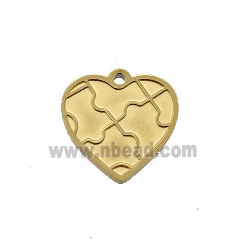 Stainless Steel Heart Pendant Gold Plated
