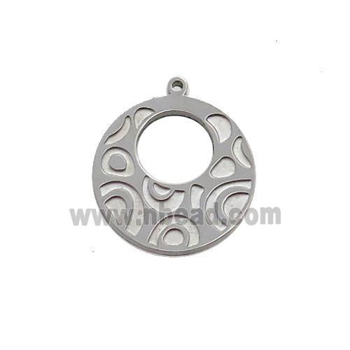 Raw Stainless Steel GoGo Charm Pendant