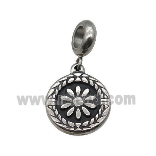 Stainless Steel Pendant Antique Silver