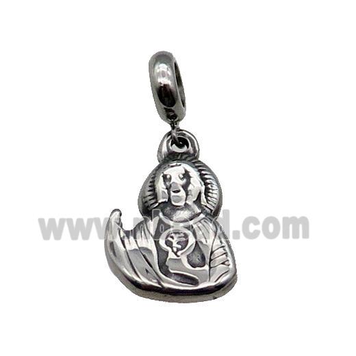 Stainless Steel Pendant Antique Silver