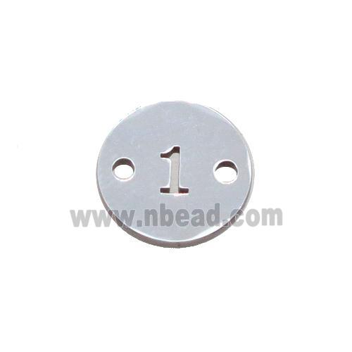 Raw Stainless Steel Circle Number1 Connector