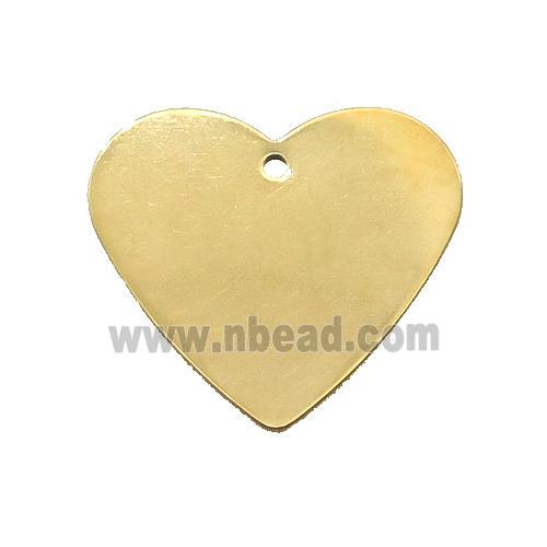 Stainless Steel Heart Pendant Gold Plated