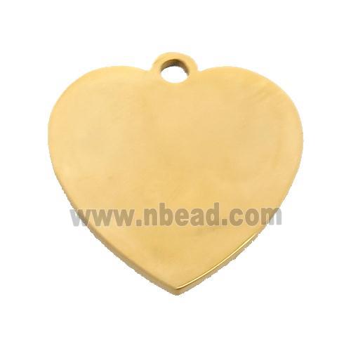 Stainless Steel Heart Pendant Gold Plated
