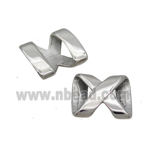 Raw Stainless Steel X Beads