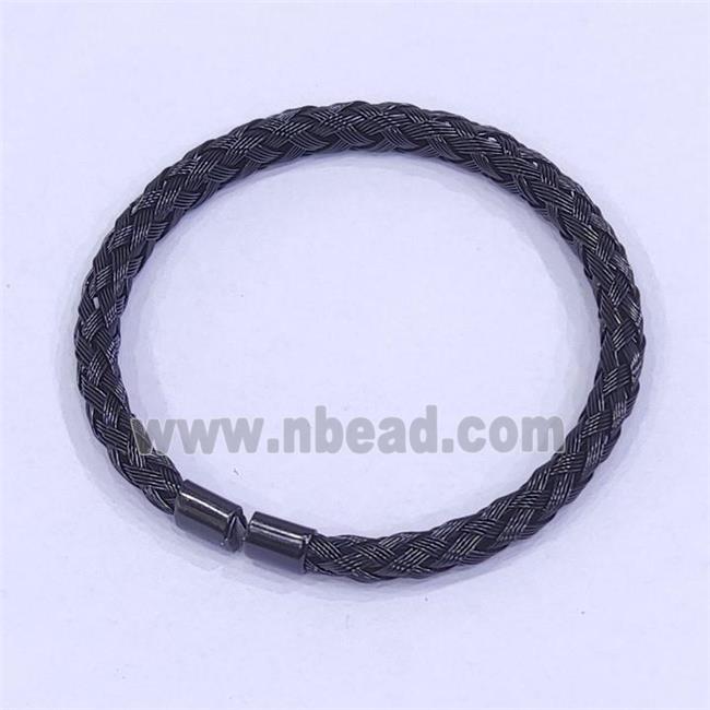 Stainless Steel Bangle Black Plated