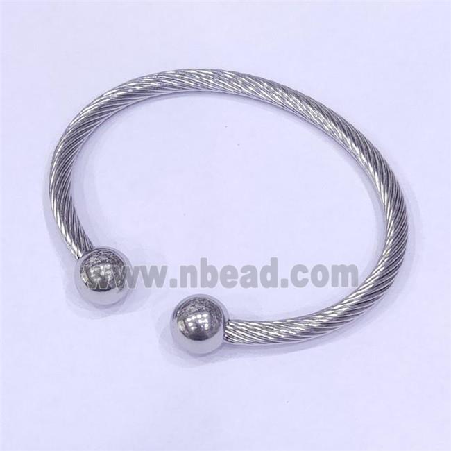 Raw Stainless Steel Bangle