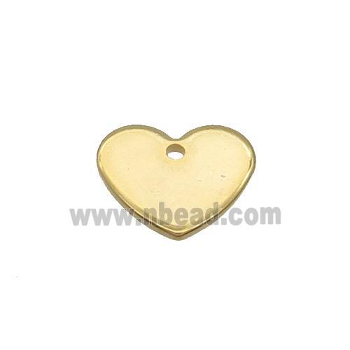Stainless Steel Heart Pendant Gold Plated
