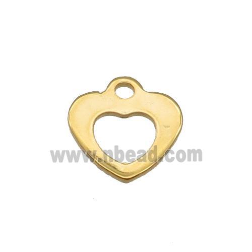 Stainless Steel Heart Pendant Gold Plated