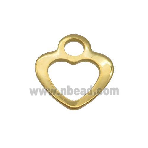 Stainless Steel Heart Pendant Gold Plated
