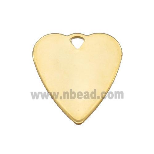 Stainless Steel Heart Pendant Gold Plated