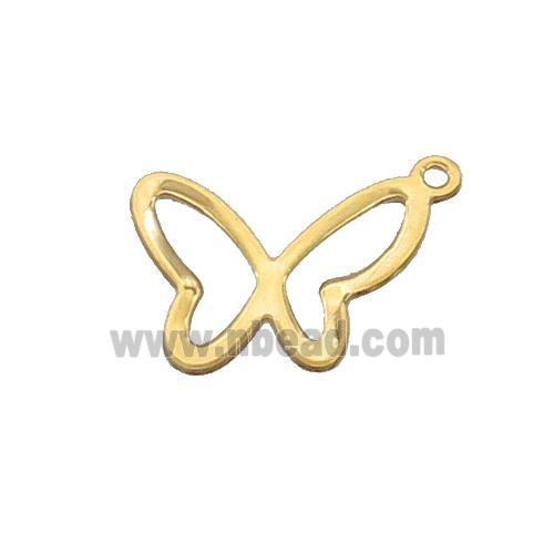 Stainless Steel Butterfly Pendant Gold Plated