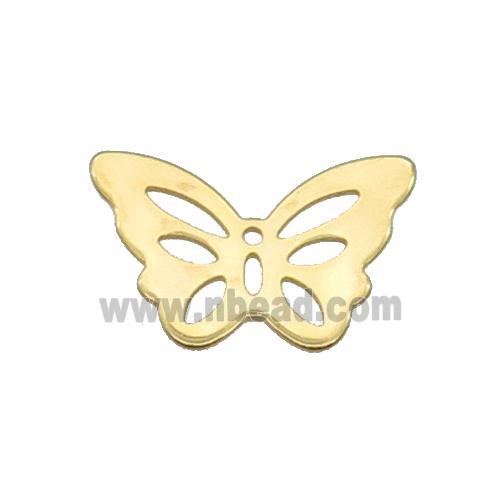 Stainless Steel Butterfly Pendant Gold Plated