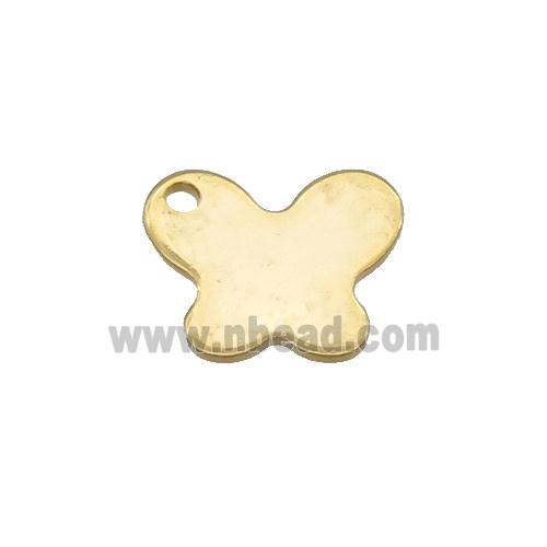 Stainless Steel Butterfly Pendant Gold Plated