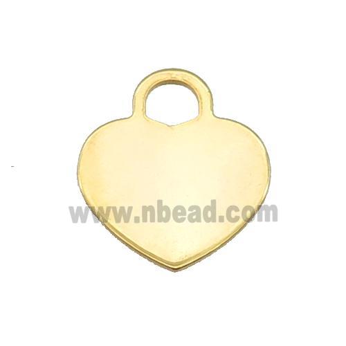 Stainless Steel Heart Pendant Gold Plated