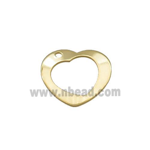 Stainless Steel Heart Pendant Gold Plated