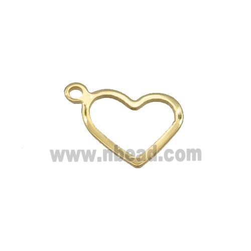 Stainless Steel Heart Pendant Gold Plated