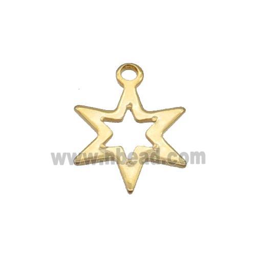 Stainless Steel Star Pendant Gold Plated