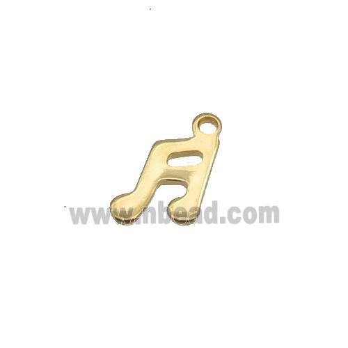 Stainless Steel Musicalnote Pendant Gold Plated