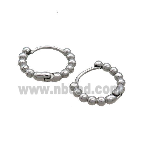 Raw Stainless Steel Hoop Earrings