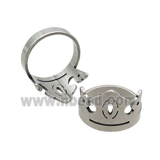 Raw Stainless Steel Rings Crown