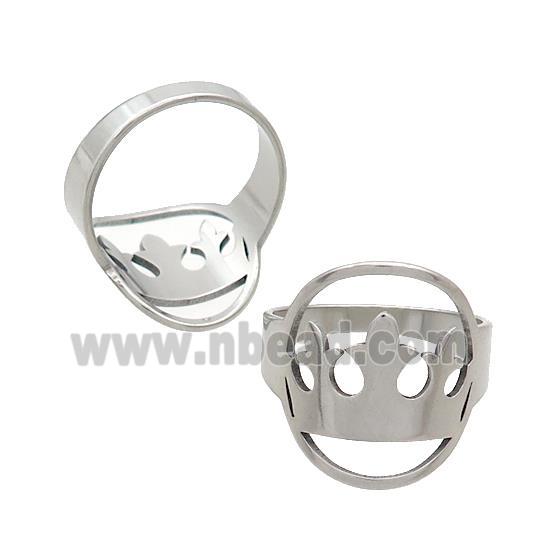 Raw Stainless Steel Rings Crown