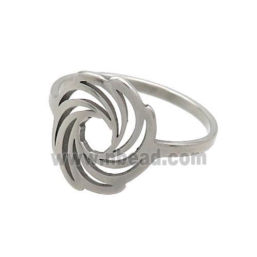 Raw Stainless Steel Rings Hot Wheels Swirl