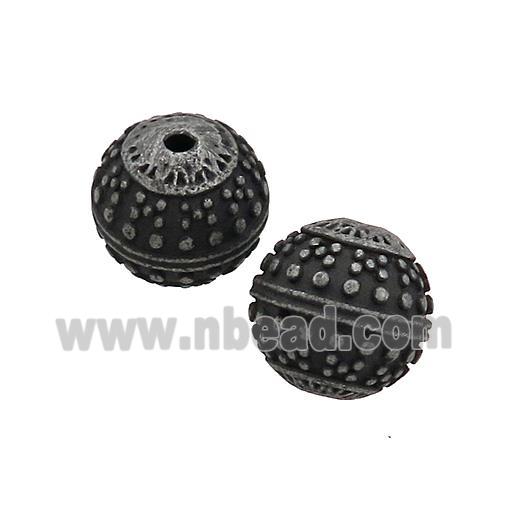 Stainless Steel Round Beads Antique Black