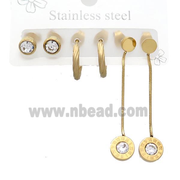 Stainless Steel Earrings Gold Plated