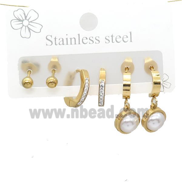 Stainless Steel Earrings Gold Plated