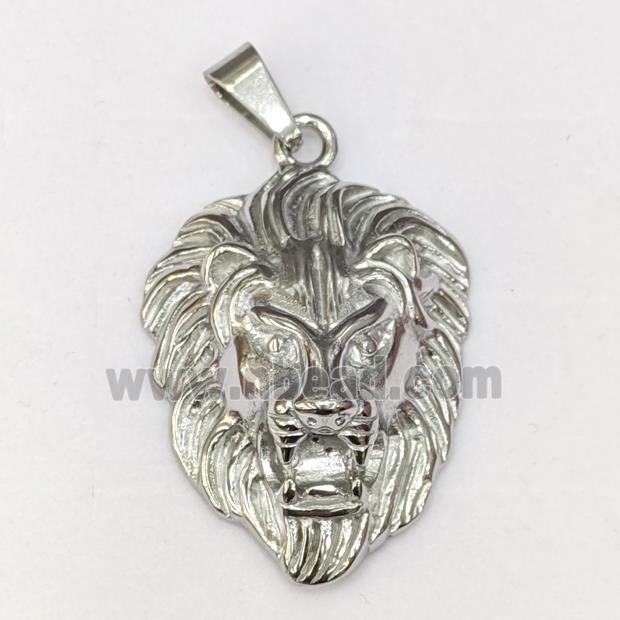 Raw 201 Stainless Steel Lion Pendant