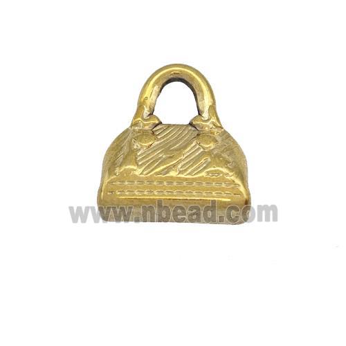 Stainless Steel Bags Charms Pendant Gold Plated