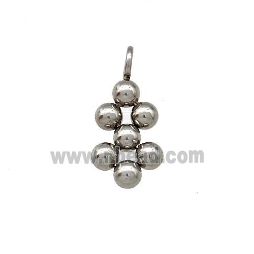 Raw Stainless Steel Grape Pendant