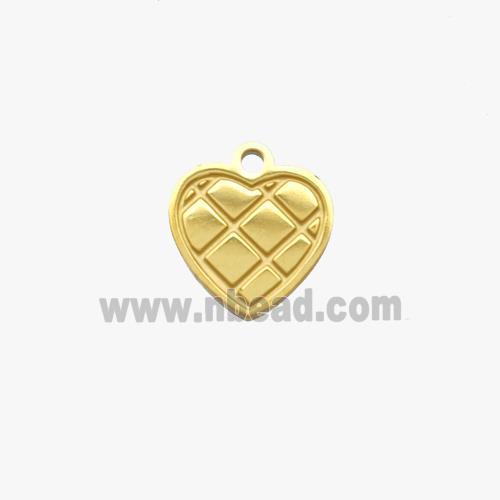 Stainless Steel Heart Pendant Gold Plated
