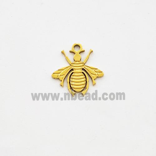 Stainless Steel Honeybee Pendant Gold Plated