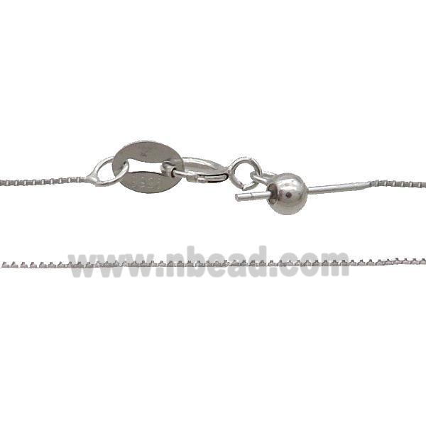 Sterling Silver Necklace Box Chain