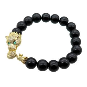 black Onyx Bracelets, stretchy, approx 10mm