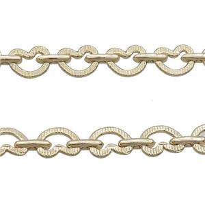 Copper Heart Chain Gold Plated, approx 6.5mm