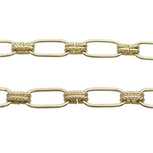 Copper Chain Gold Plated, approx 8.5-17mm, 4.5-9mm