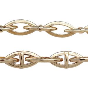 Alloy Chain Gold Plated, approx 10-20mm
